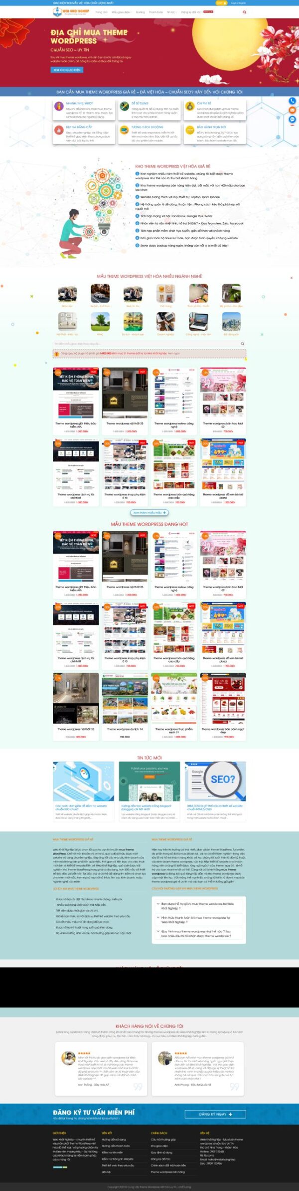 Theme wordpress shop bán theme giống webkhoinghiep
